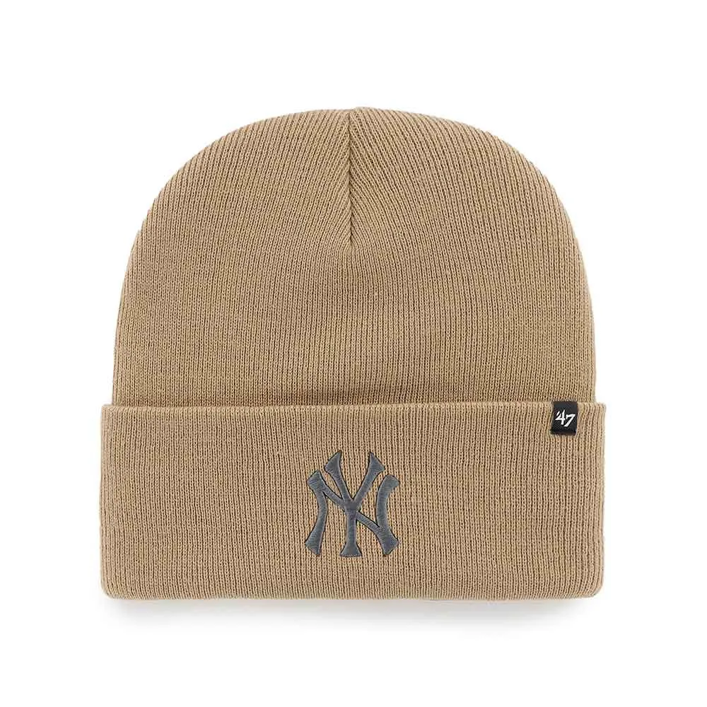 '47 Brand New York Yankees Khaki Haymaker Cuff Knit Beanie