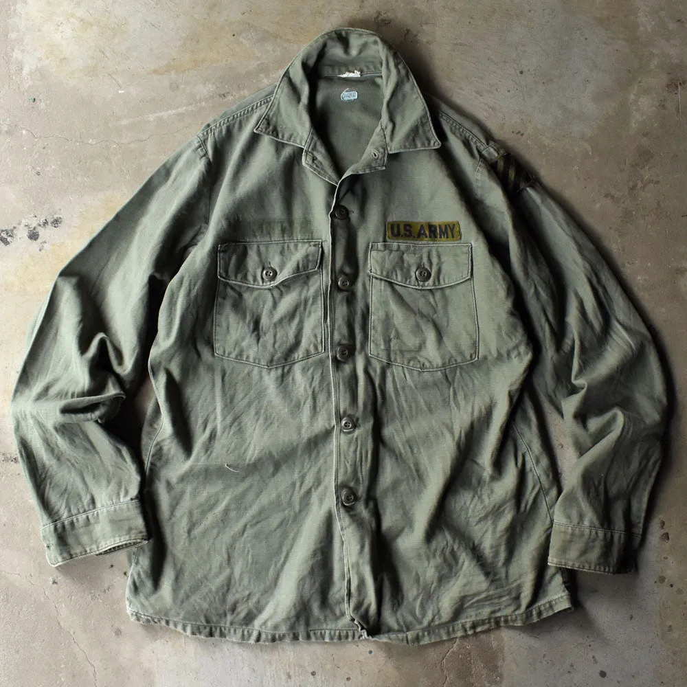 70’s～ U.S.ARMY 雰囲気良し ミリタリー ユーティリティシャツ 240701