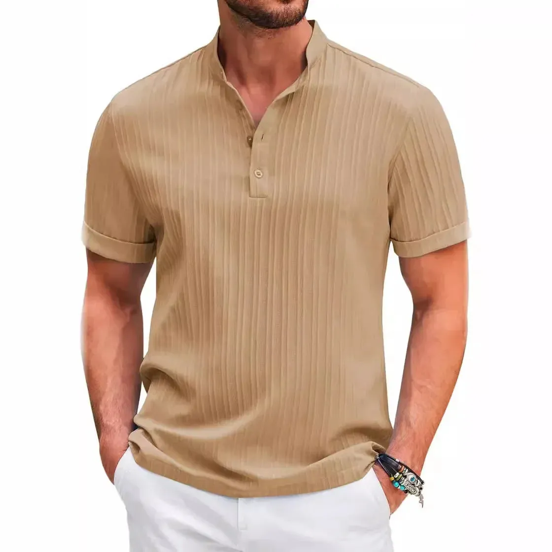 Arjen - Henley Shirt - Comfortabel - Heren