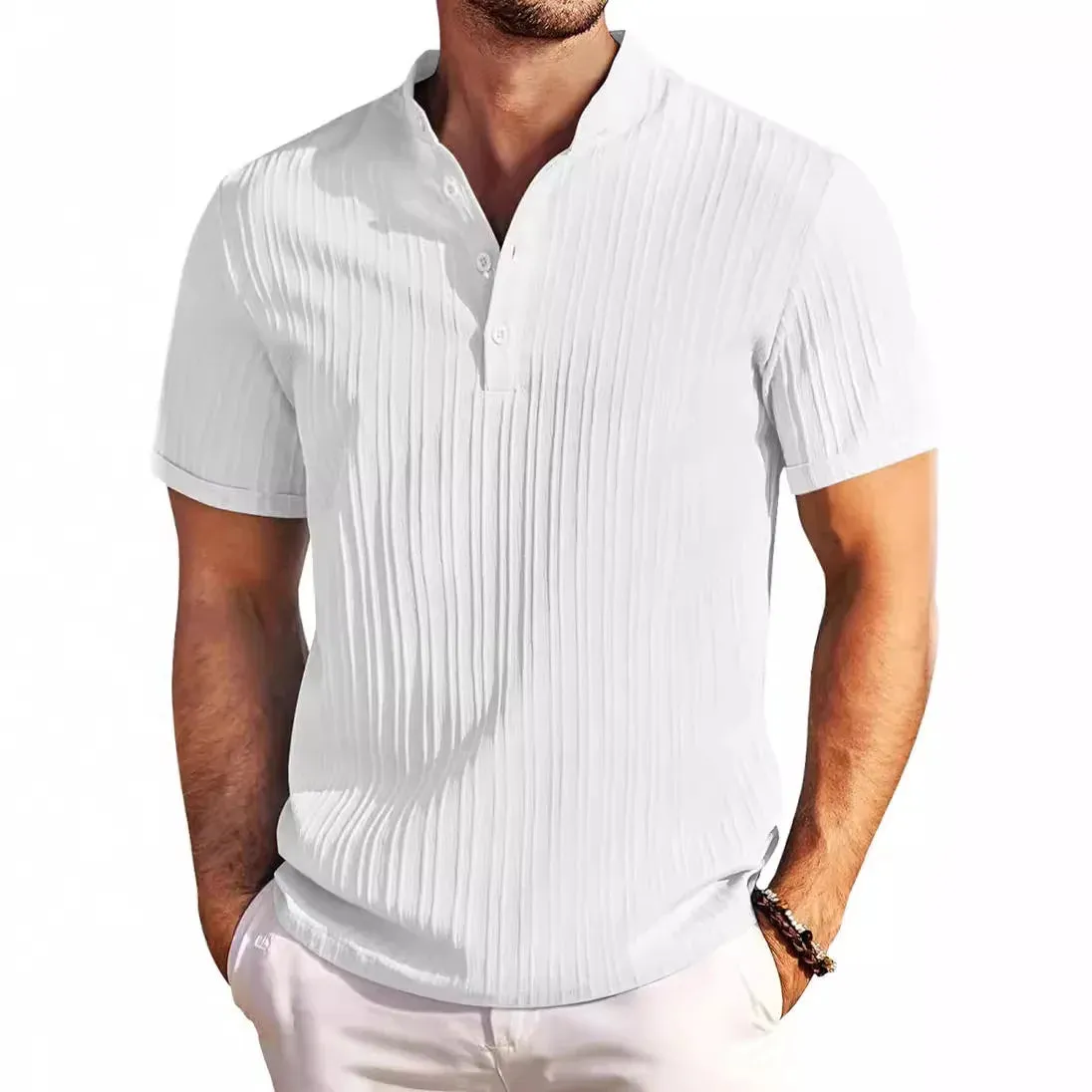 Arjen - Henley Shirt - Comfortabel - Heren