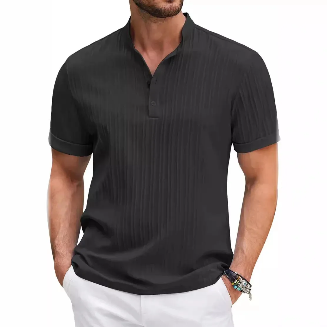 Arjen - Henley Shirt - Comfortabel - Heren