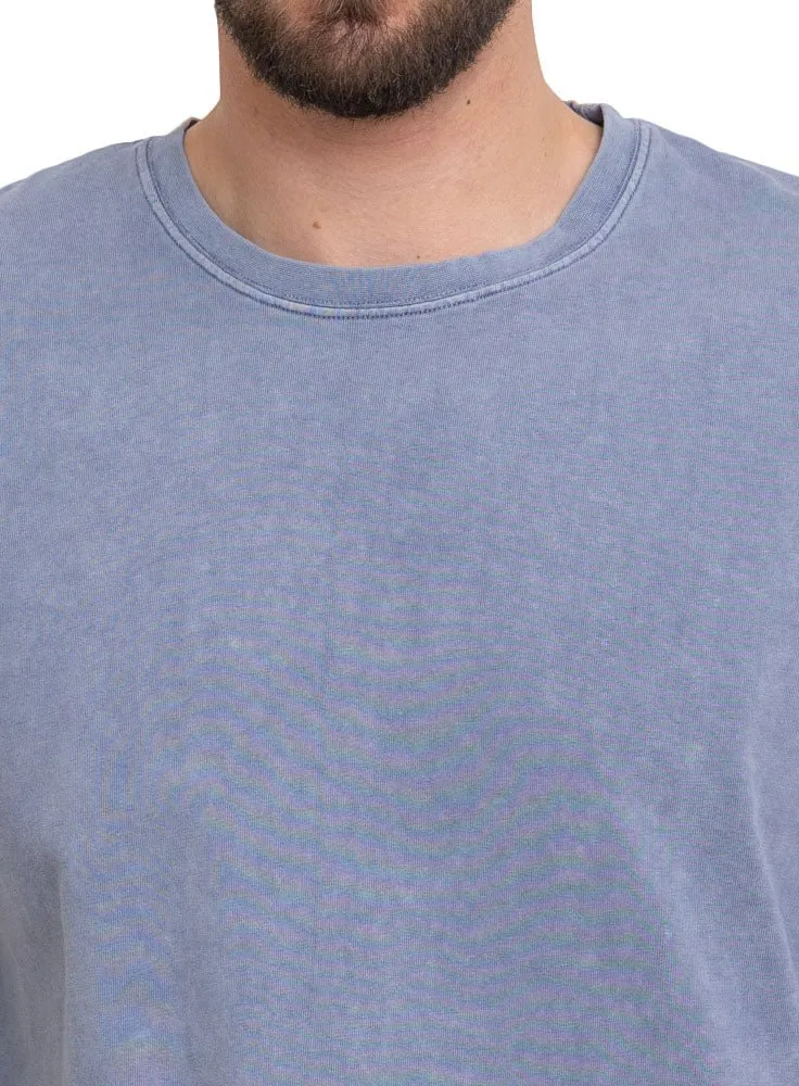 Baby Blue Washed O-S Round T-Shirt
