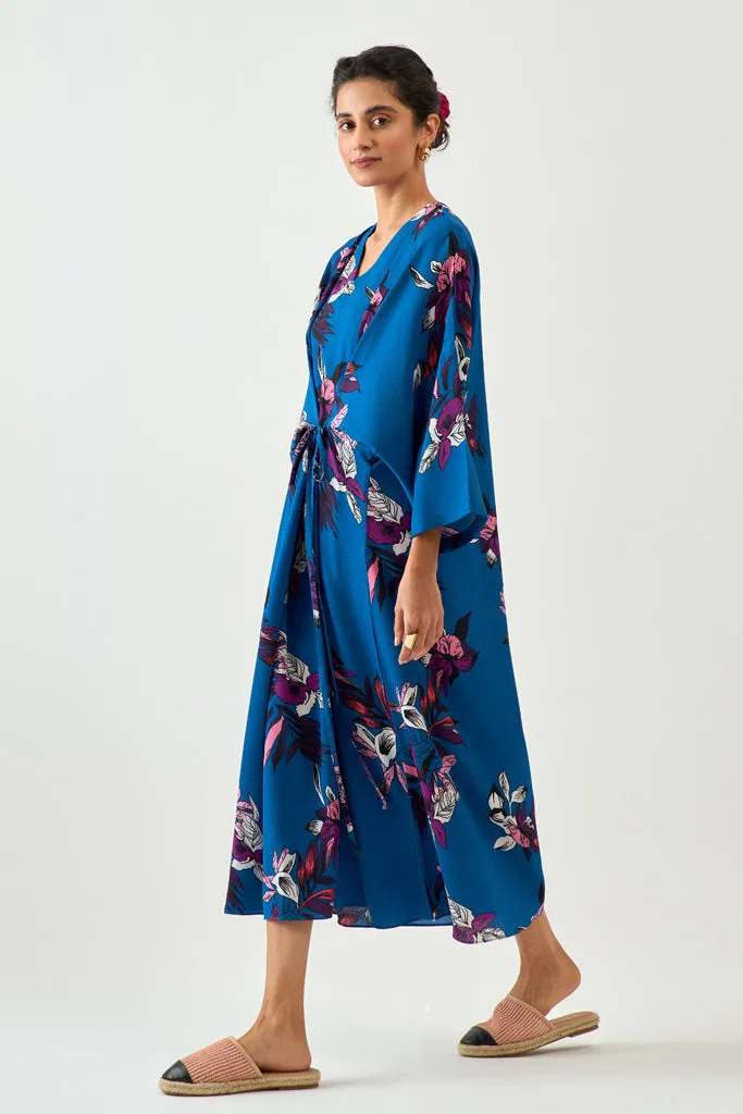 Blue Floral Long Tunic