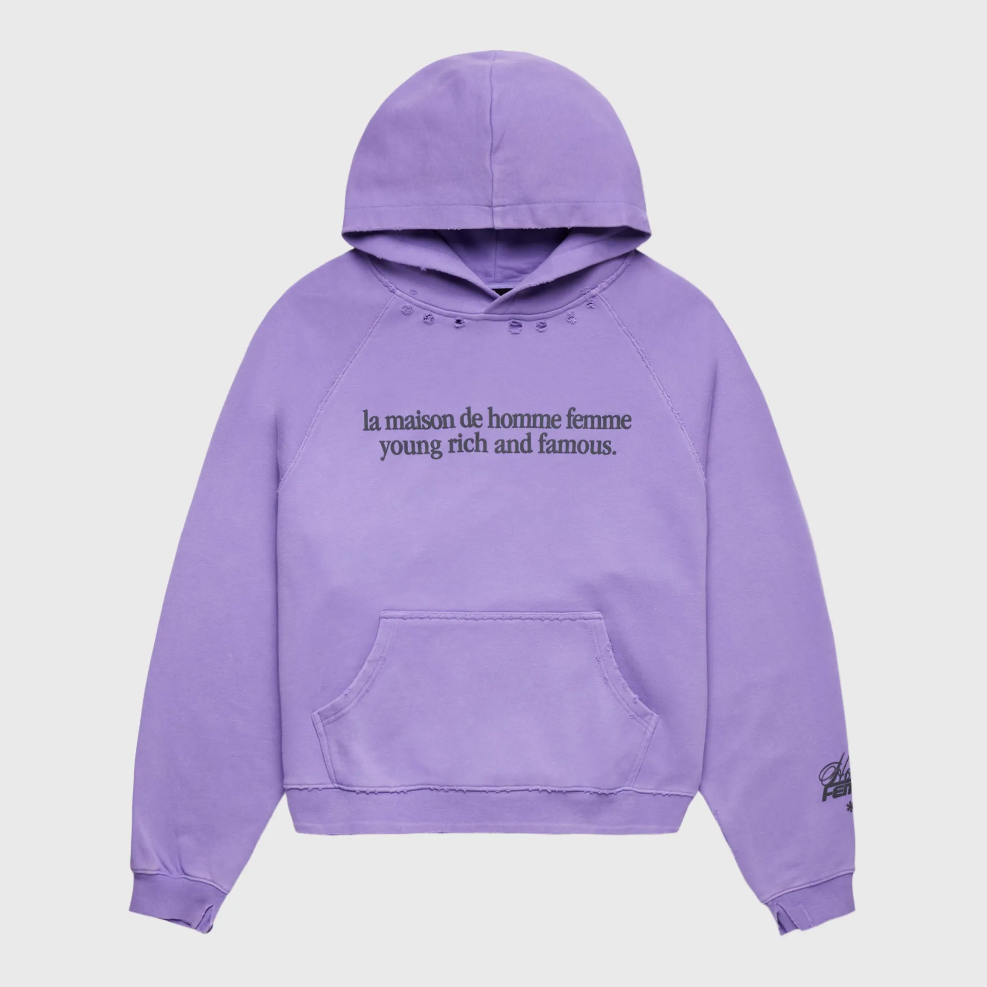 Destroyed Maison Hoodie Purple