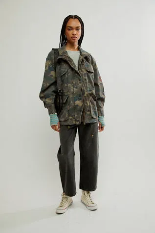 Free People Arya Utility Camo Jacket