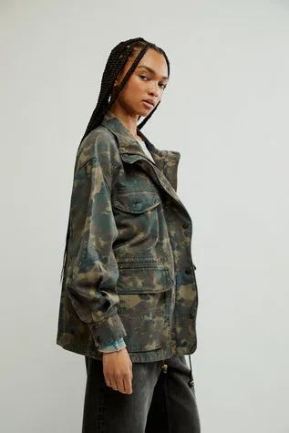Free People Arya Utility Camo Jacket
