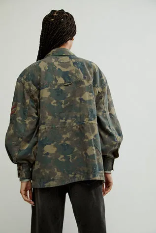 Free People Arya Utility Camo Jacket