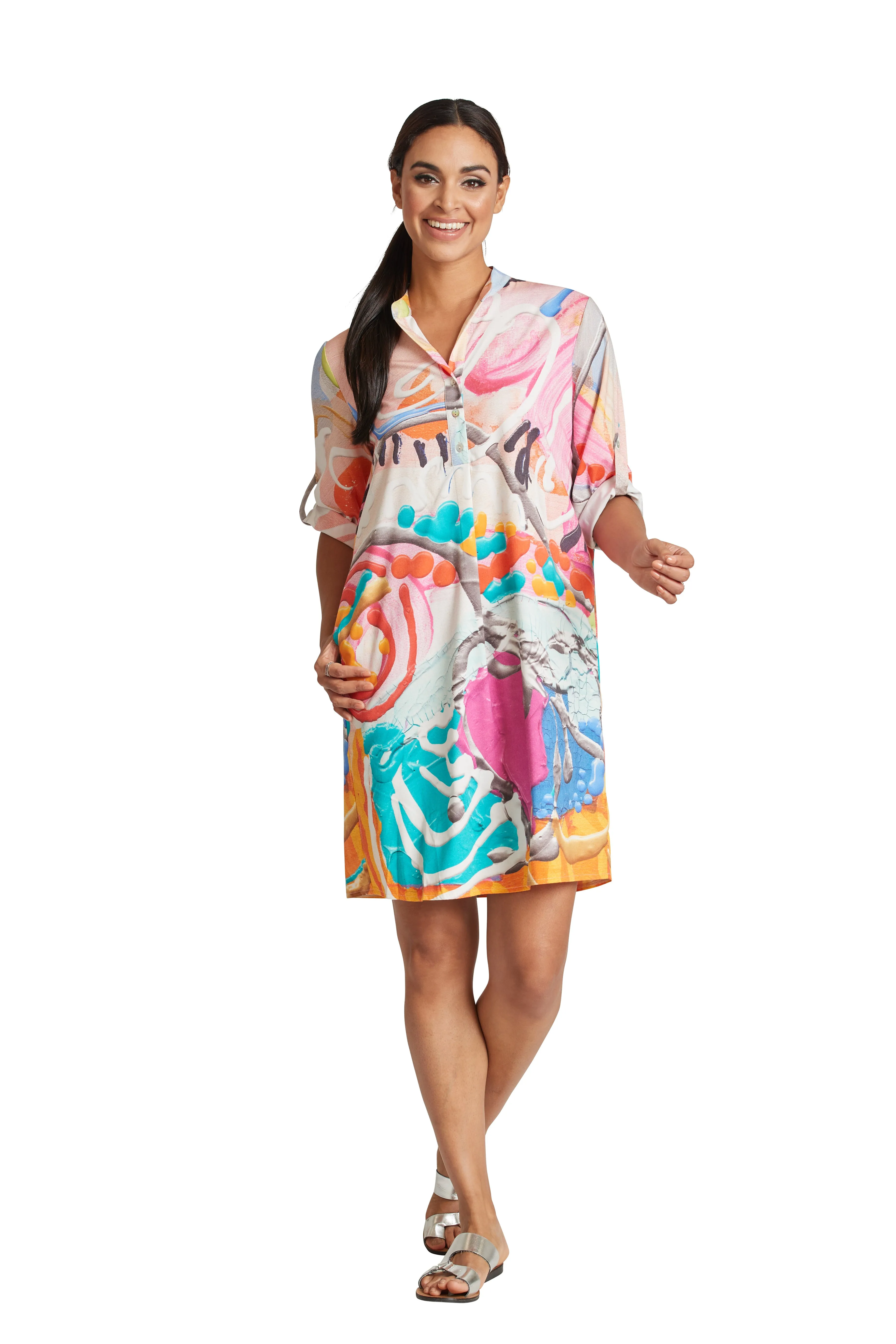 Happy Days 3/4-length sleeve shirt dress