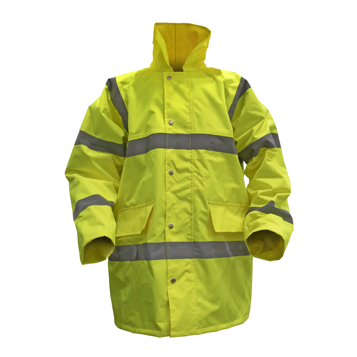Hi-Vis Yellow Motorway Jacket with Quilted Lining - Large - 806L