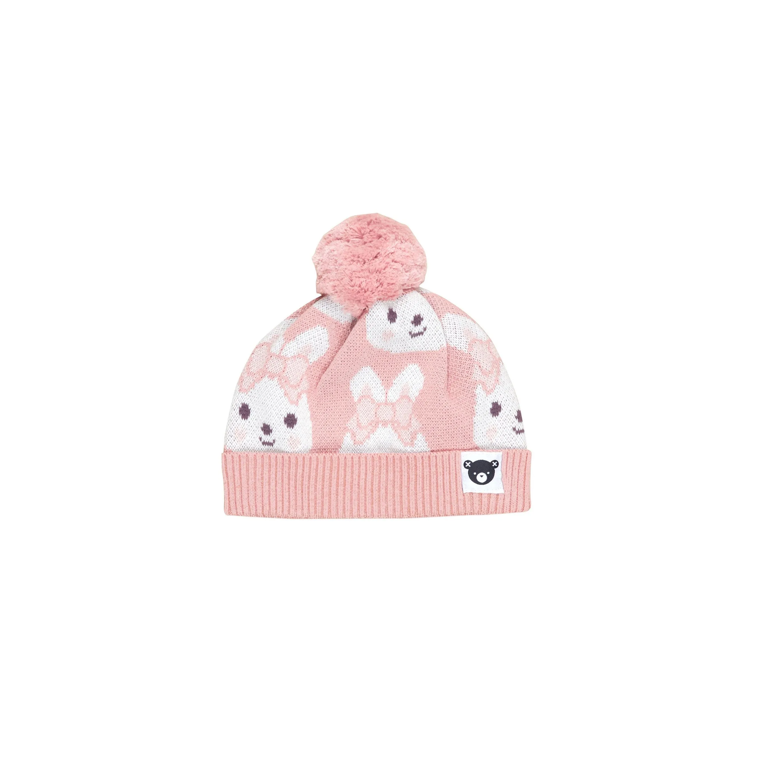 Huxbaby - Bunny Love Knit Beanie - Dusty Pink
