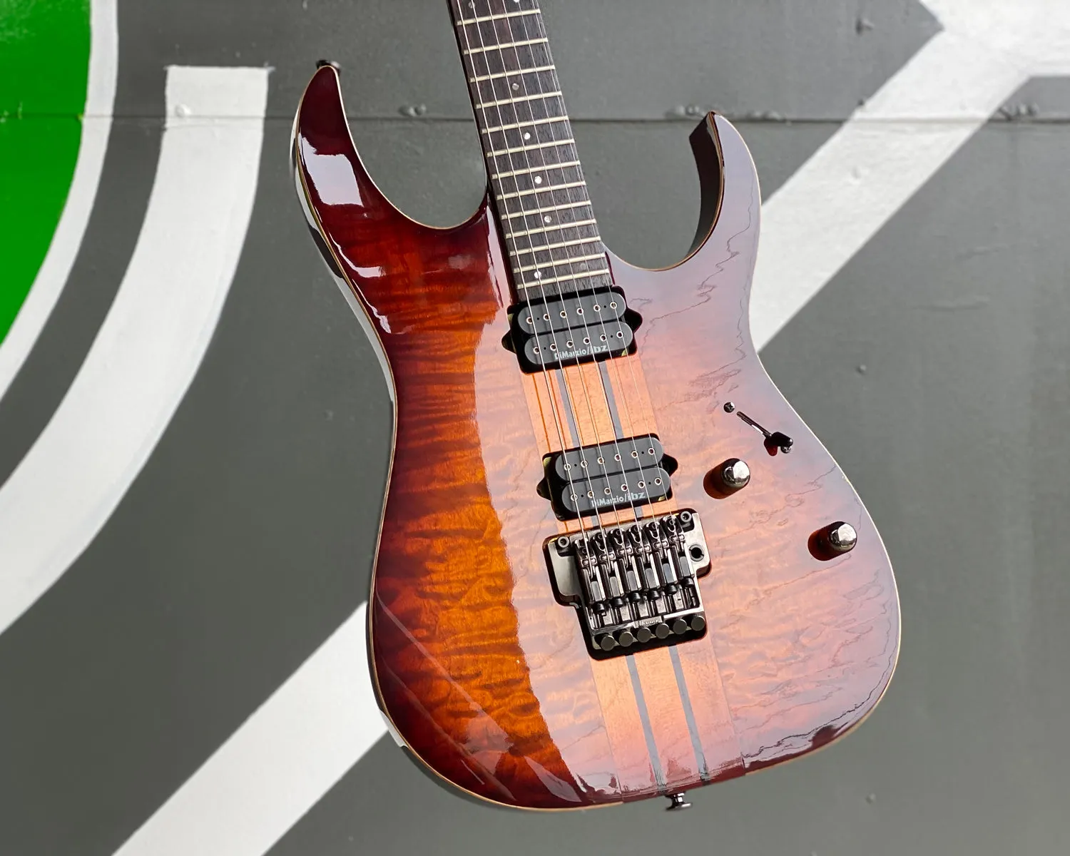 Ibanez Prestige RGT320Q Team J Craft Neck Thru Quilt Top - Made in Japan