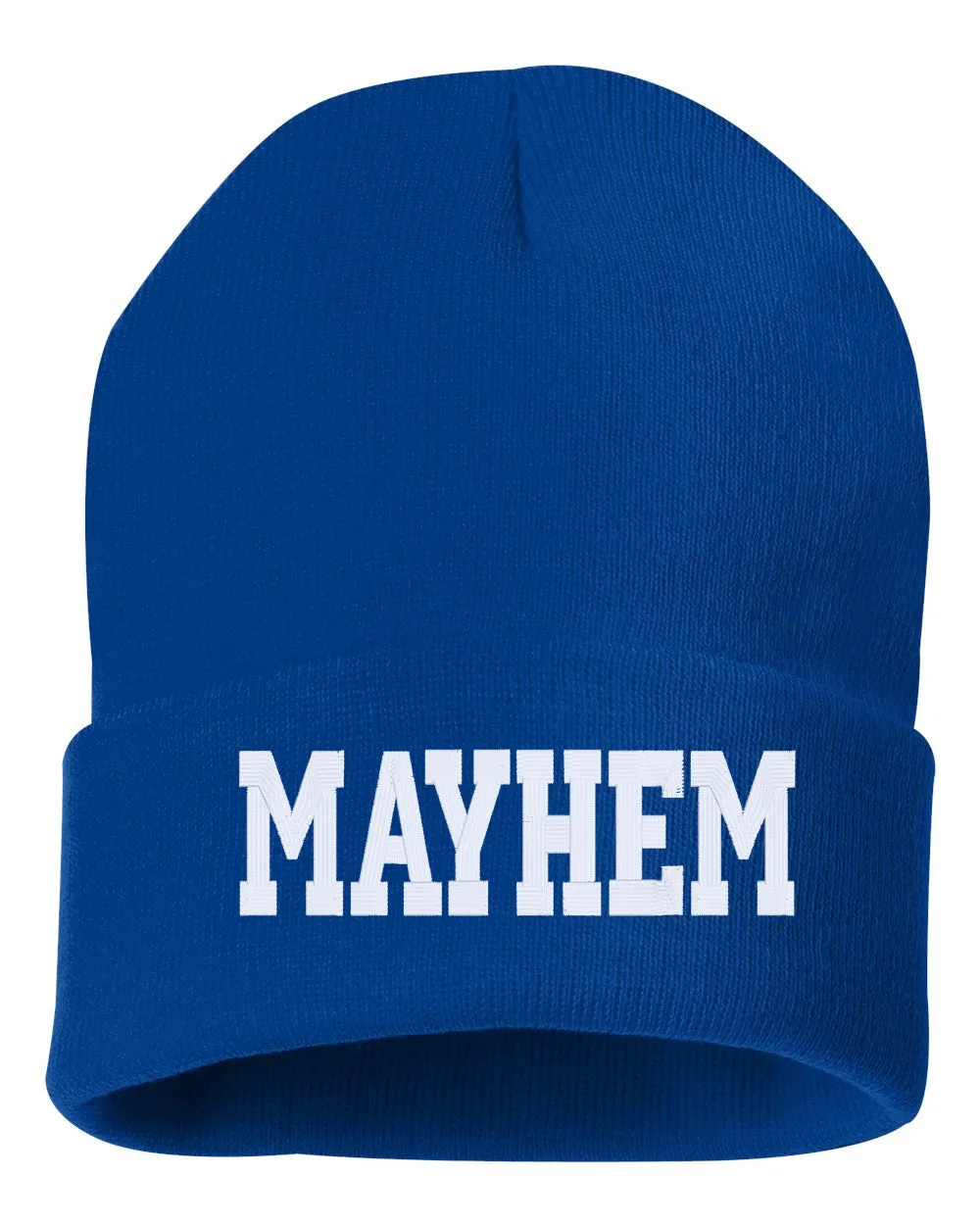 MAYHEM Embroidered Cuffed Beanie Hat