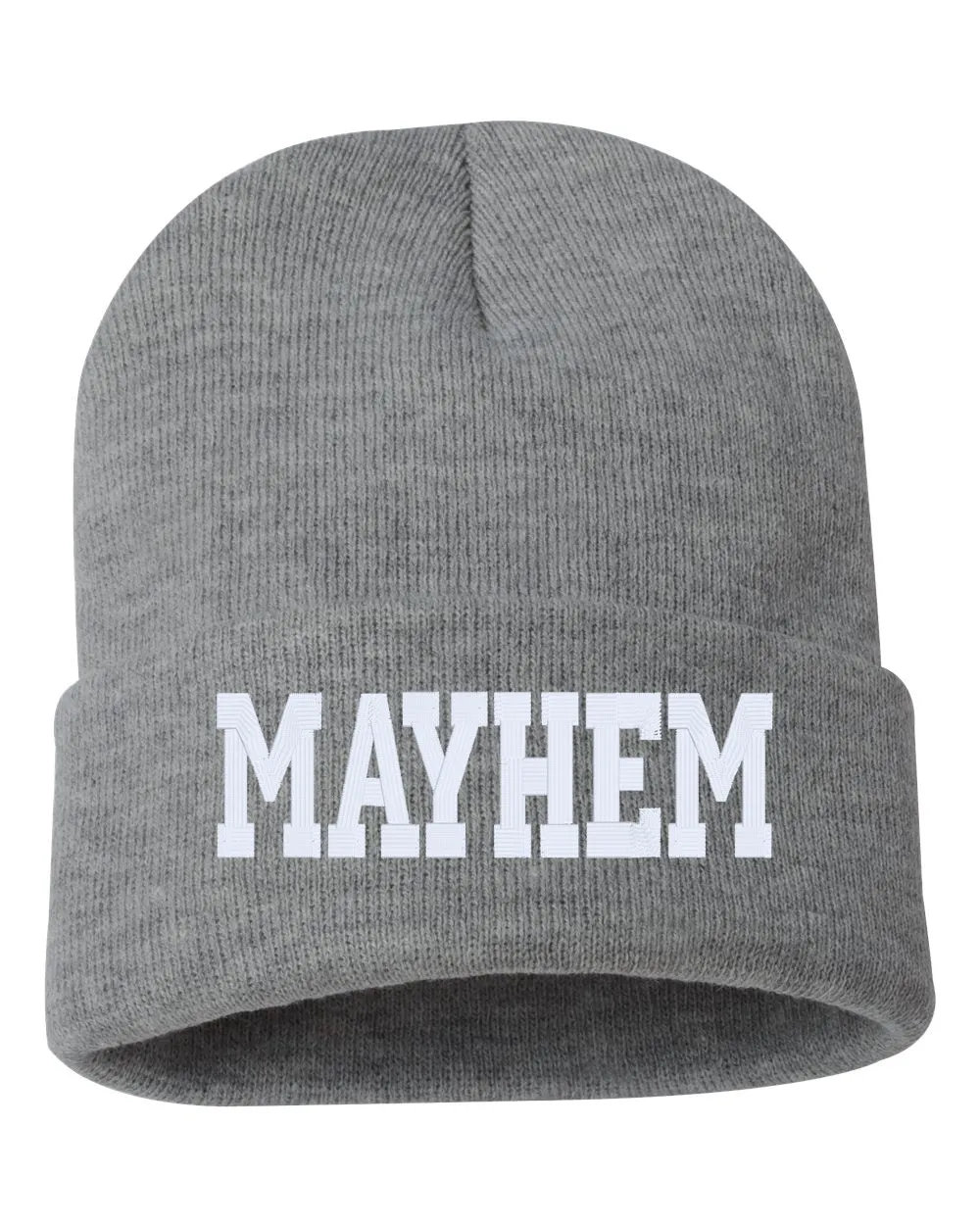 MAYHEM Embroidered Cuffed Beanie Hat