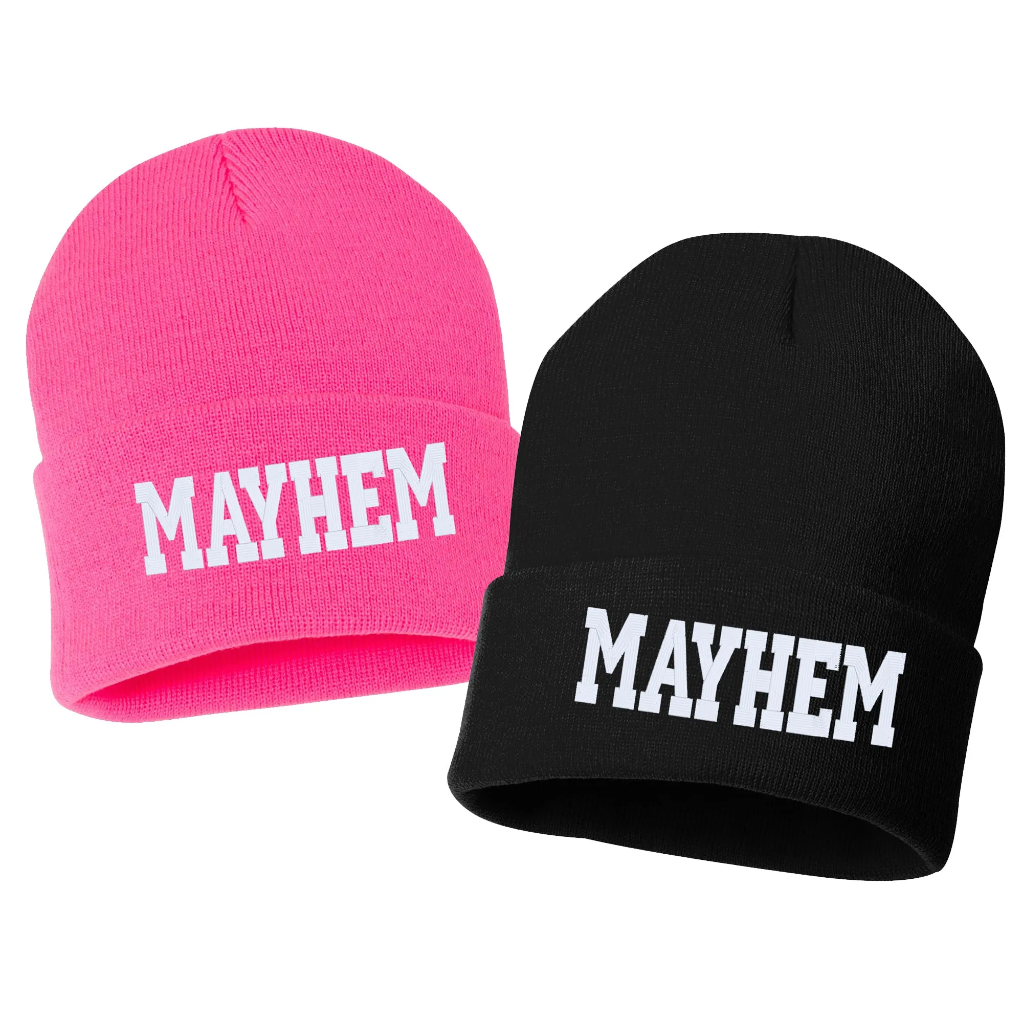 MAYHEM Embroidered Cuffed Beanie Hat