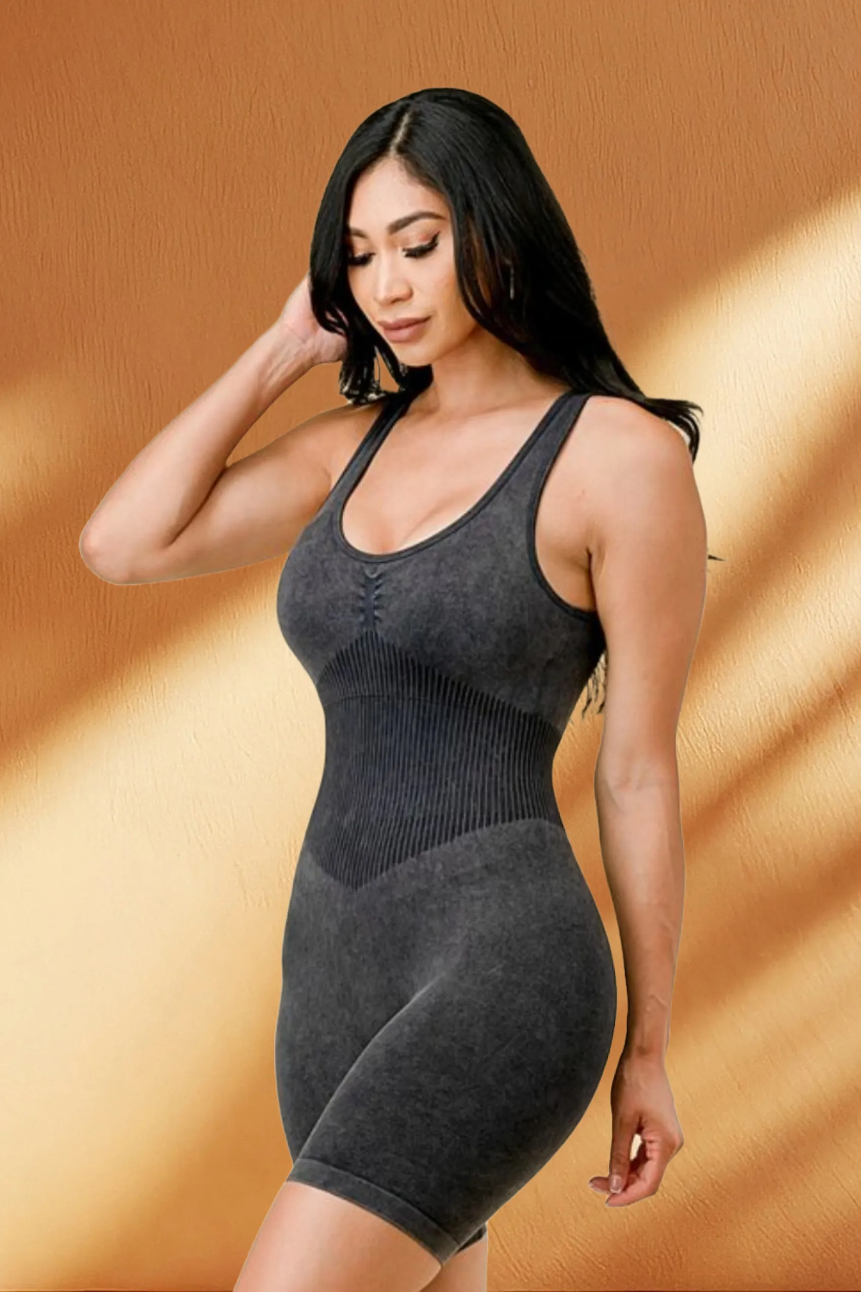 Mineral Wash Seamless Bodysuit/Romper