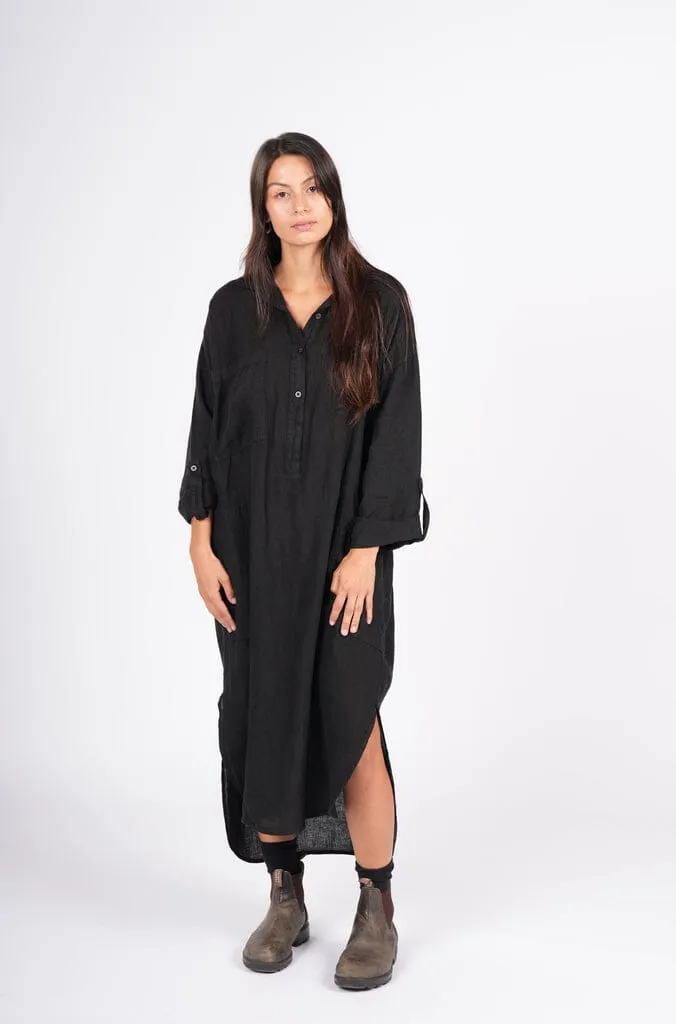 Montaigne Biarritz Linen Shirt Dress