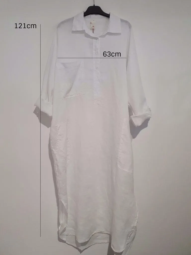 Montaigne Biarritz Linen Shirt Dress
