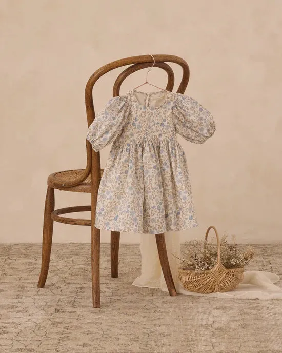 Noralee - Luna Dress Blue Garden Ivory