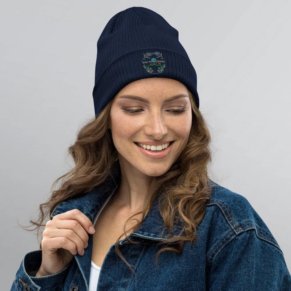 Organic Cotton Ribbed Beanie - Say no to plastic, say yes to life - Soft and Stylish Winter Accessory