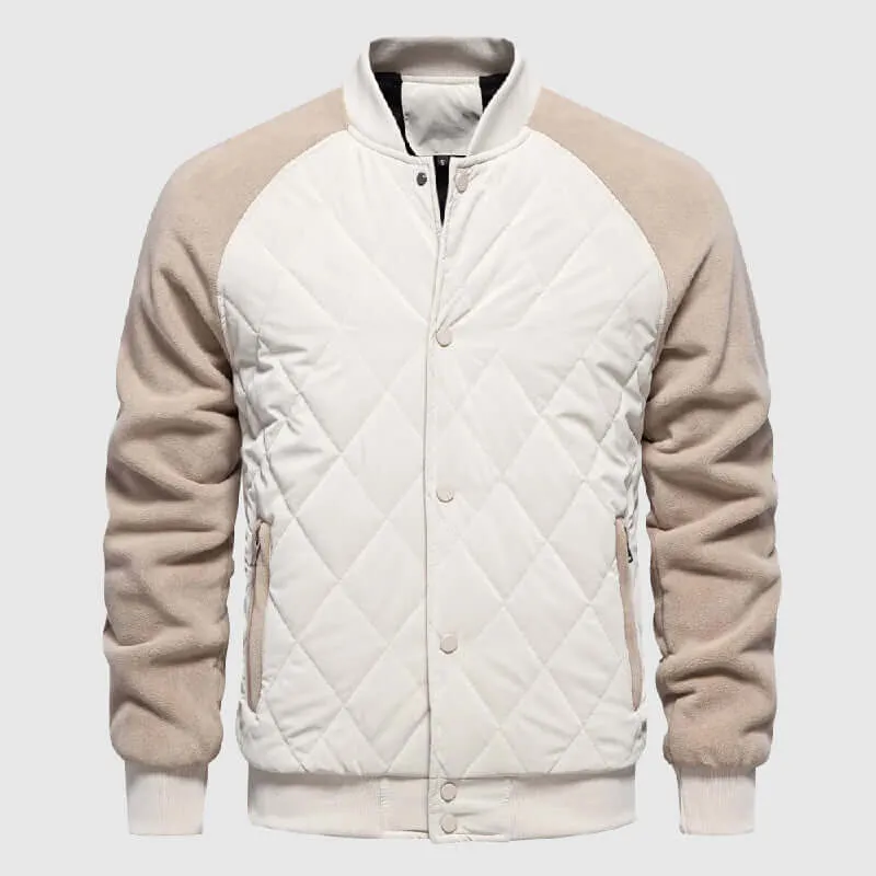Quilted Fleece Bomber Jacket