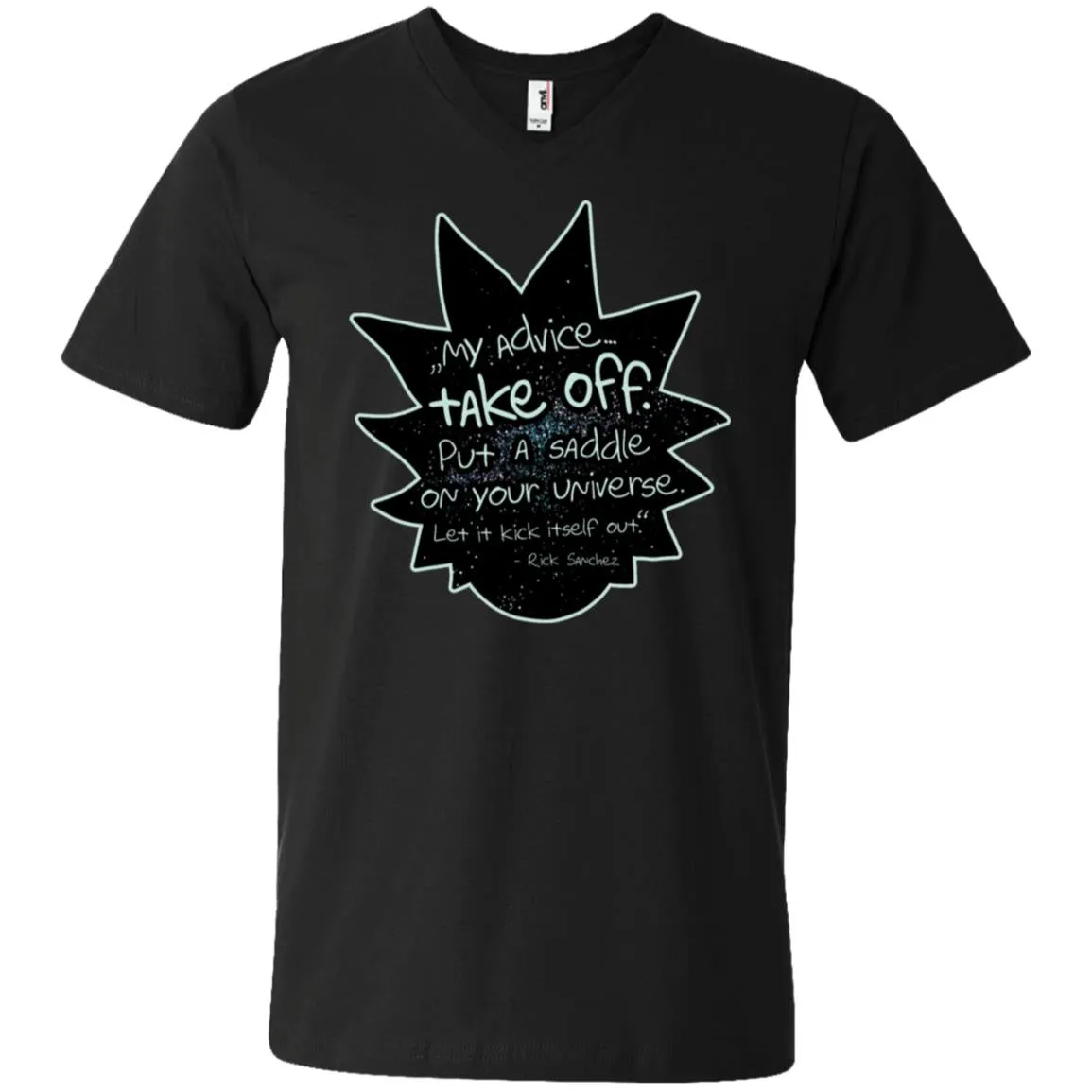 Rick And Morty My Advice  Take Off Men V-Neck T-Shirt