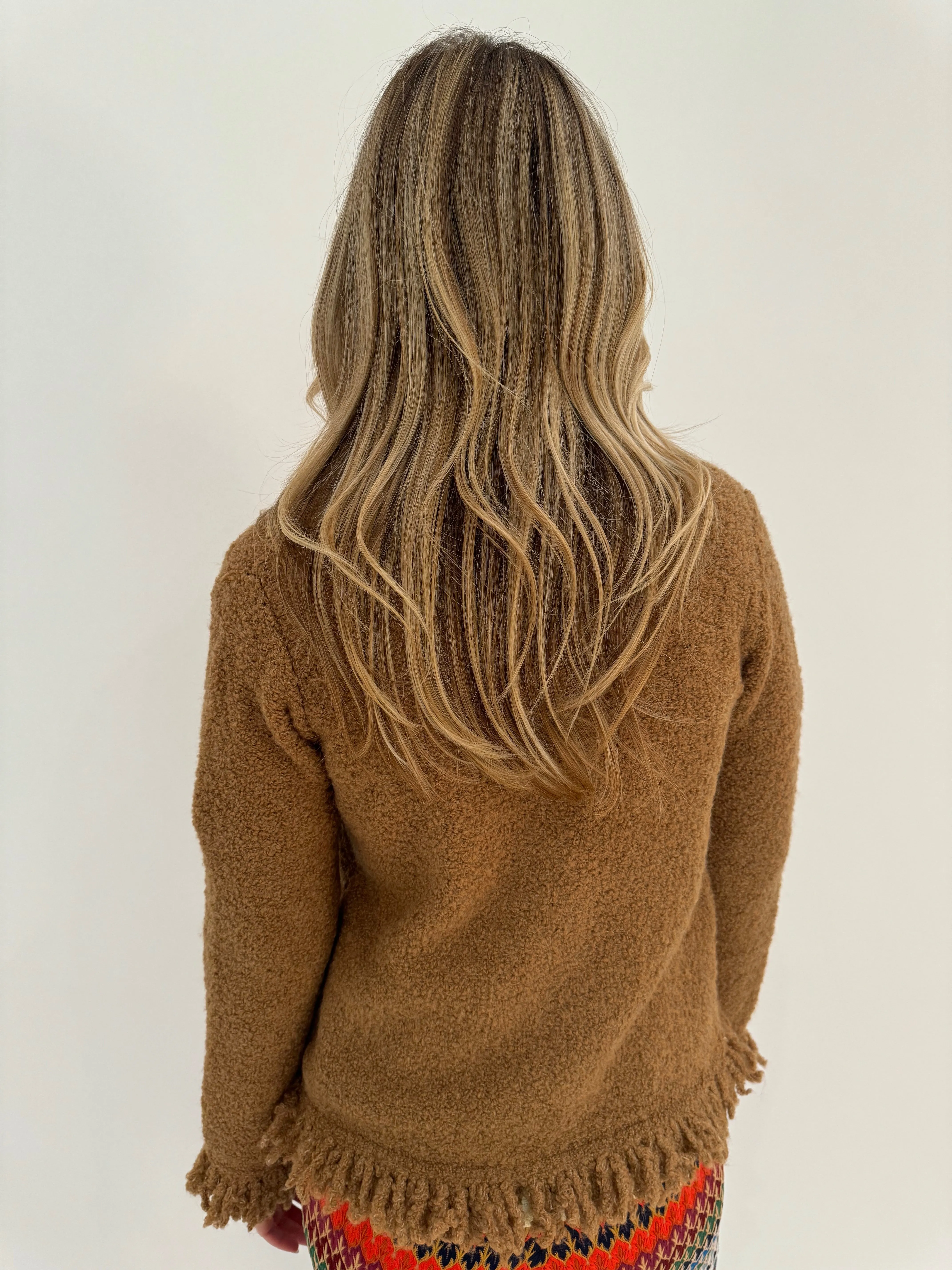 Rovo Fringe Jacket - Camel