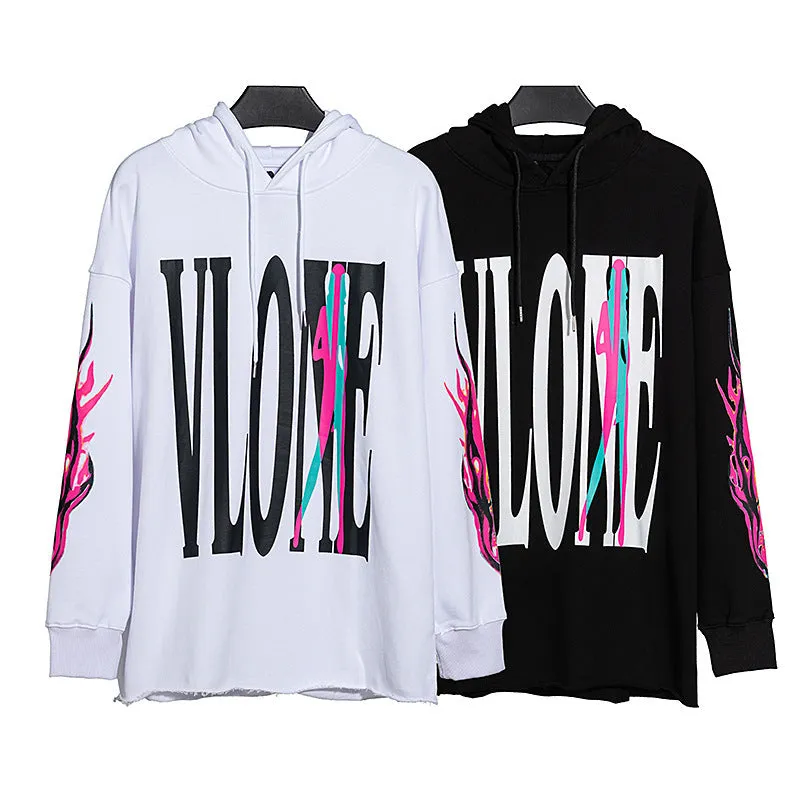 Skull Vlone Hoodie Skull Print Men's and Women's Coats Hooded Sweater