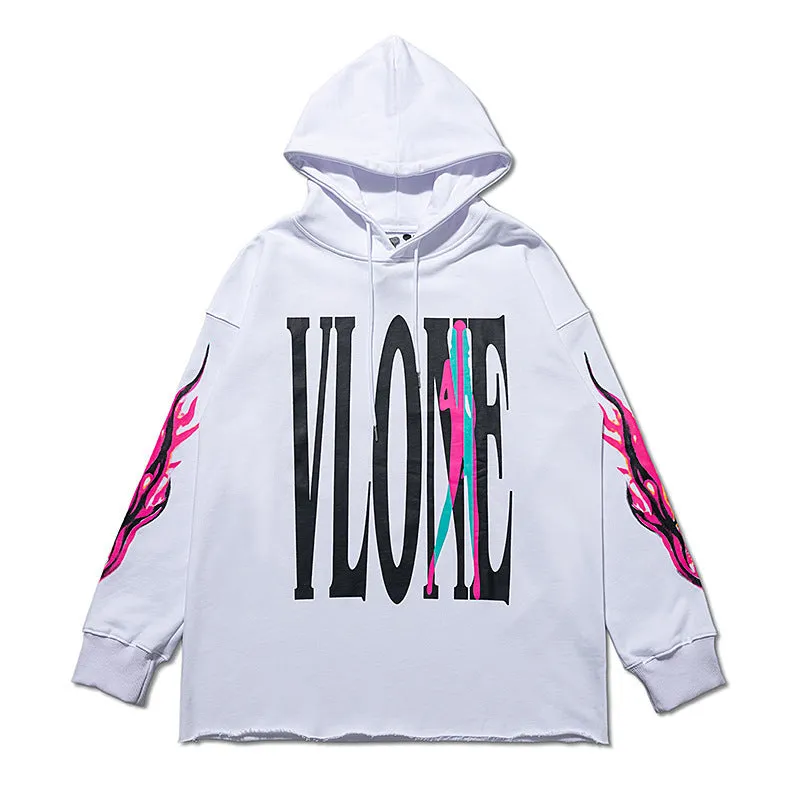 Skull Vlone Hoodie Skull Print Men's and Women's Coats Hooded Sweater