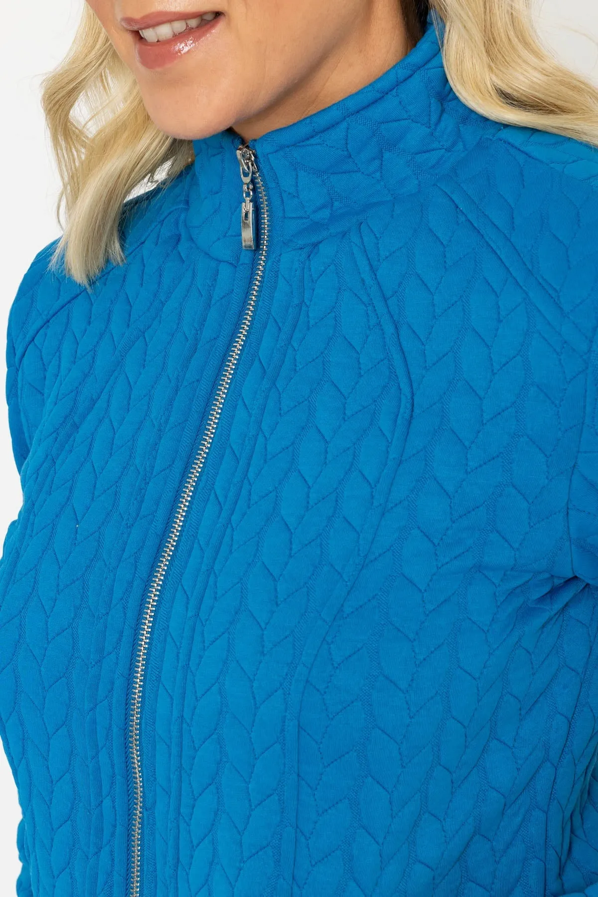 Textured Jacket in Blue