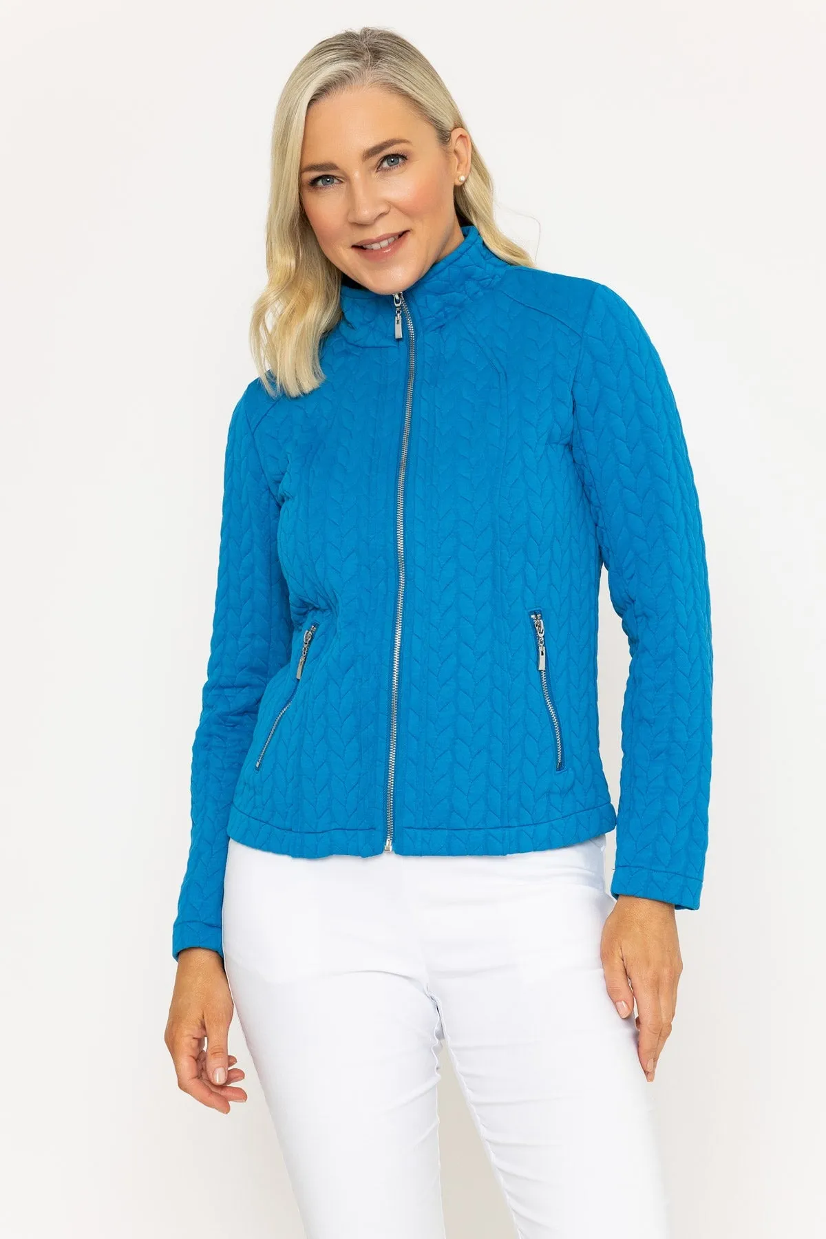 Textured Jacket in Blue