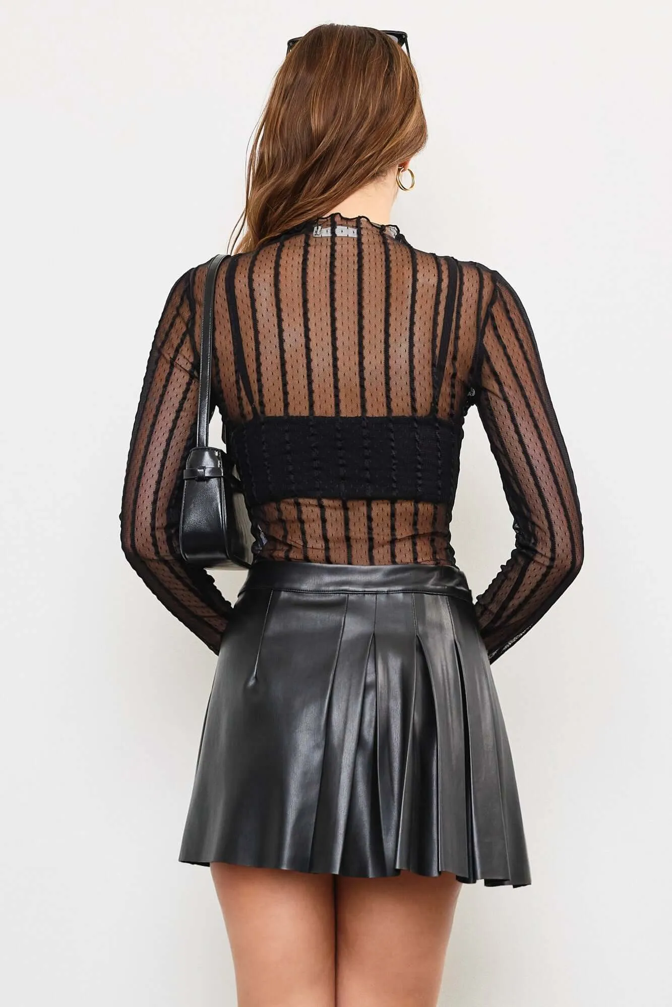 The Cynthia Bodysuit: Black Mesh Bodysuit