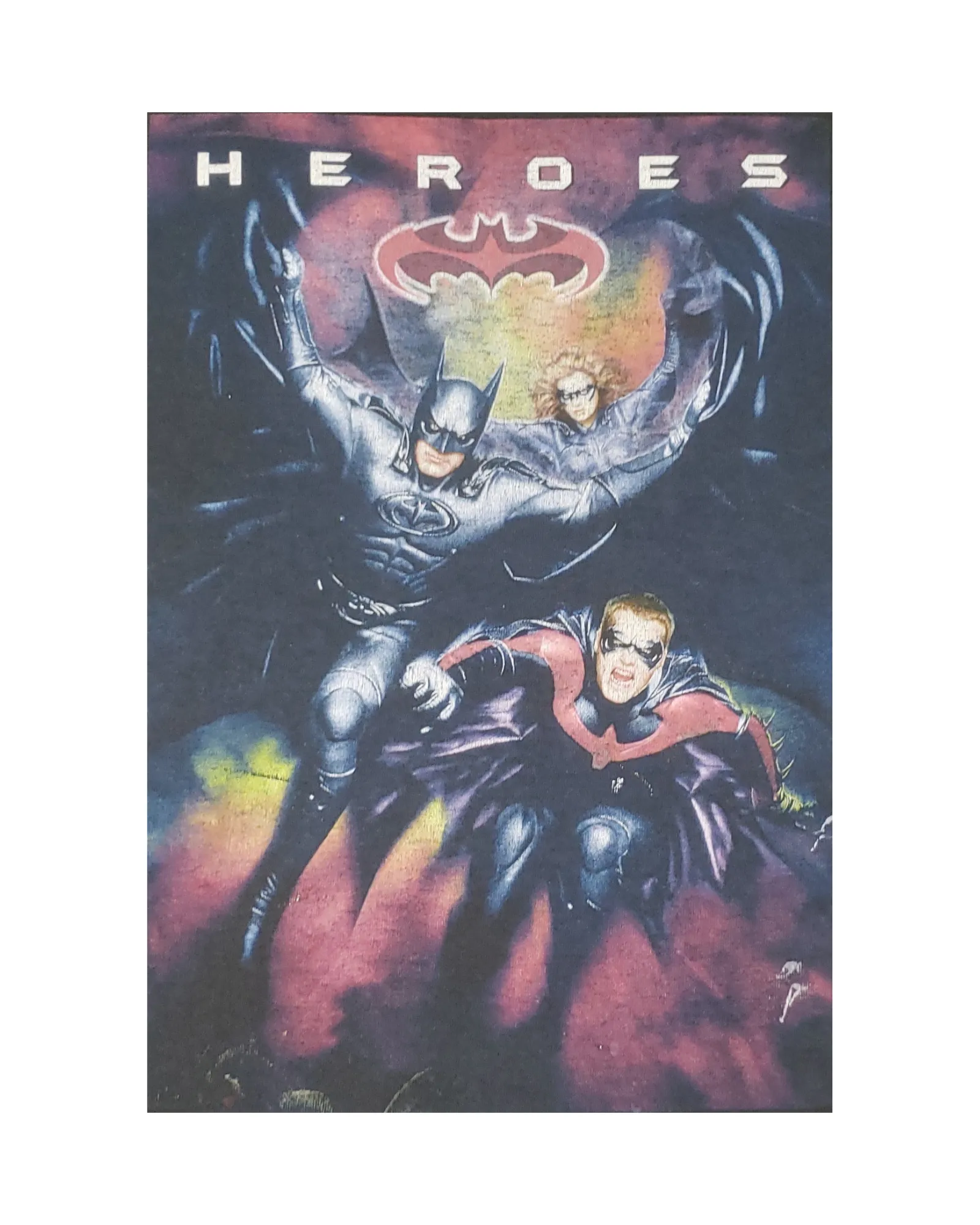 Vintage Batman Heroes & Villains 1997 T-Shirt XXL