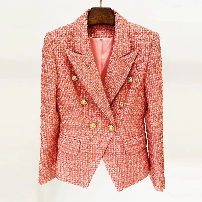 Vintage Plaid Tweed Lapel Jacket