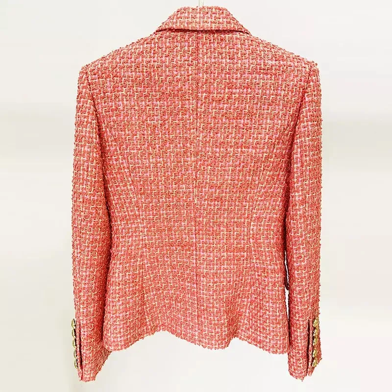 Vintage Plaid Tweed Lapel Jacket
