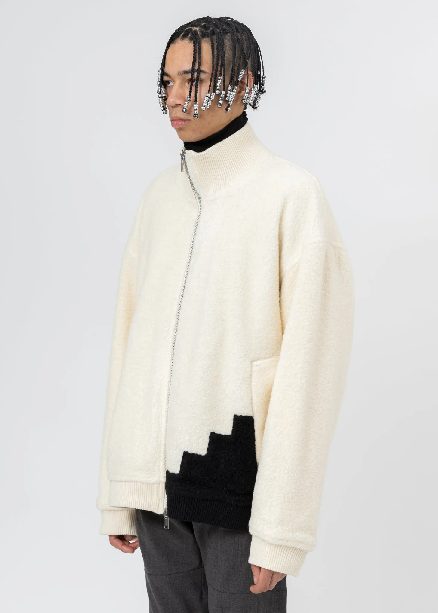 White Wool Fleece Jacket