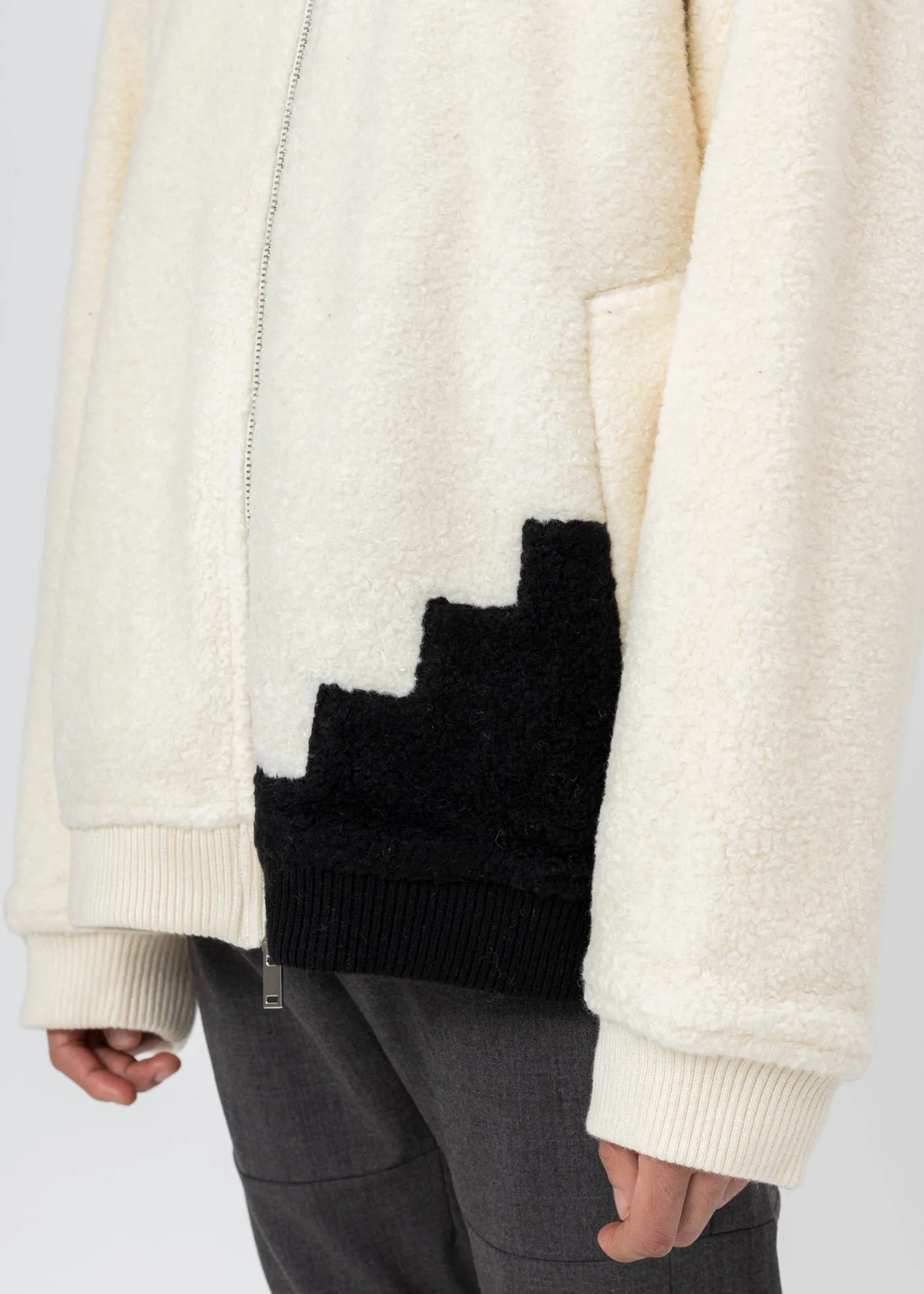 White Wool Fleece Jacket