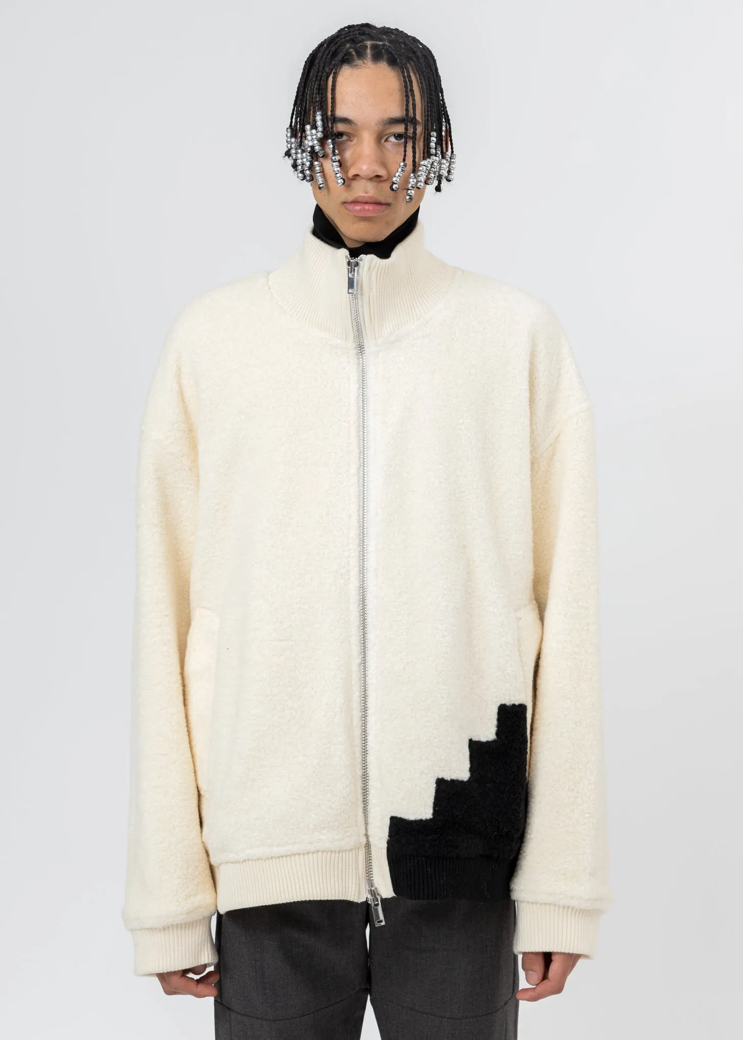 White Wool Fleece Jacket