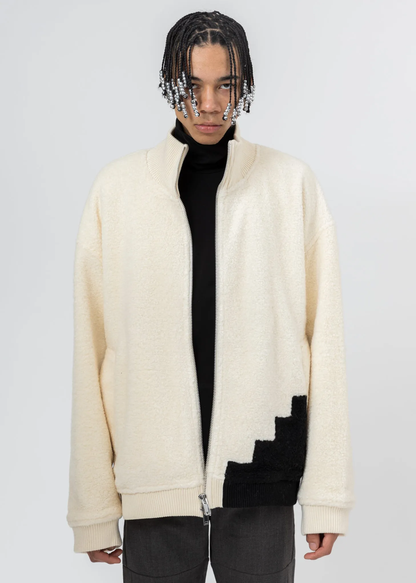 White Wool Fleece Jacket