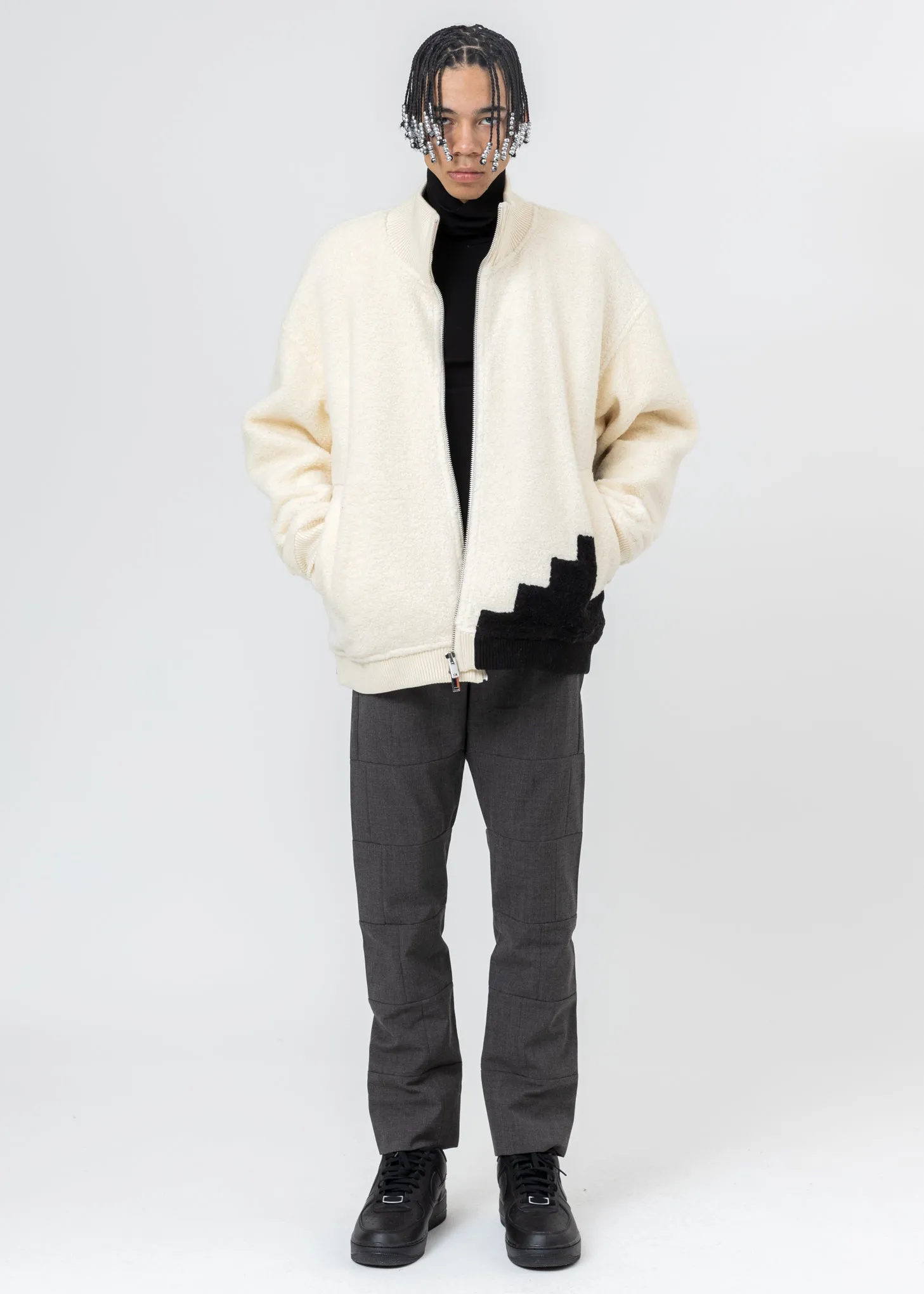 White Wool Fleece Jacket