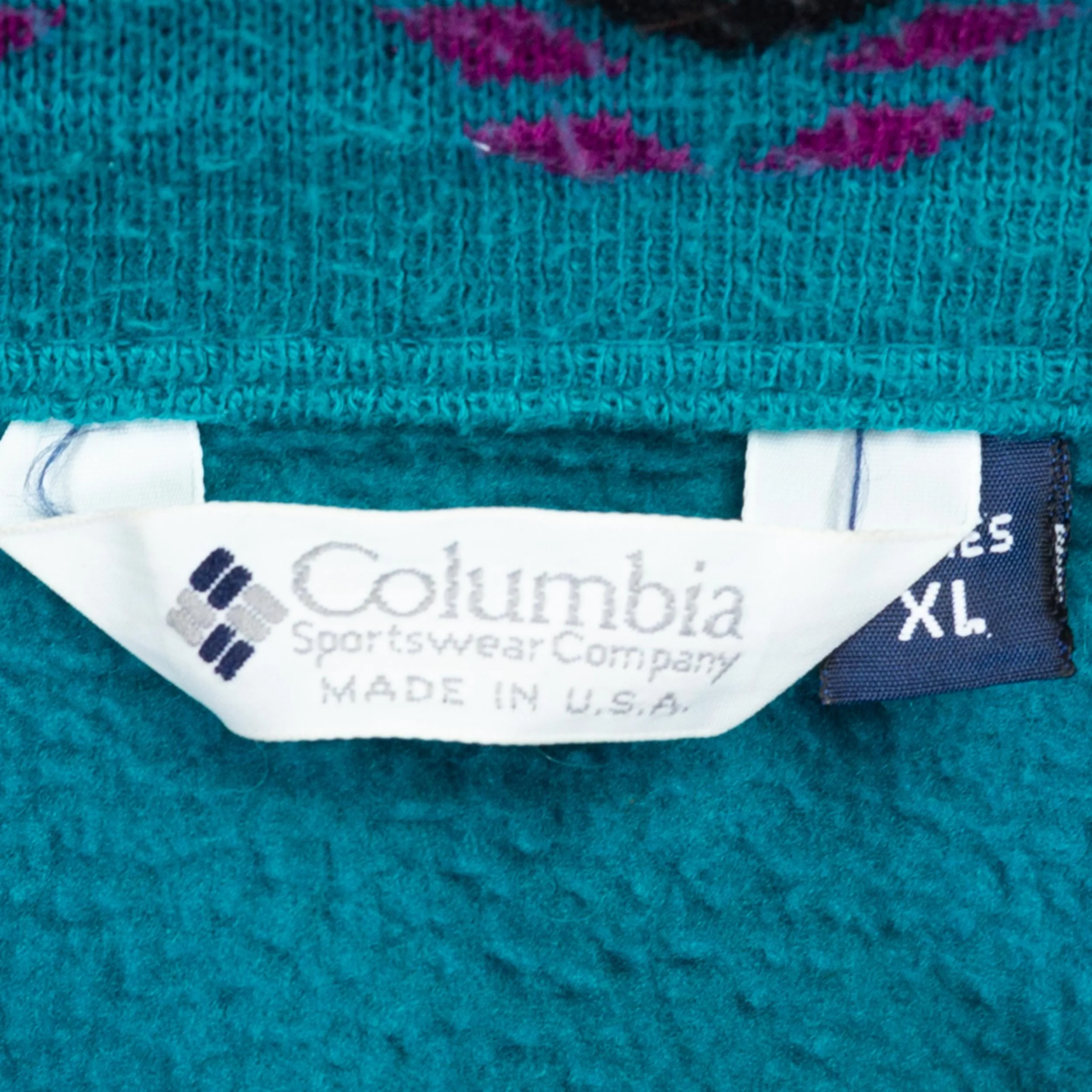 XL 90s Columbia Teal Fleece Cropped Jacket