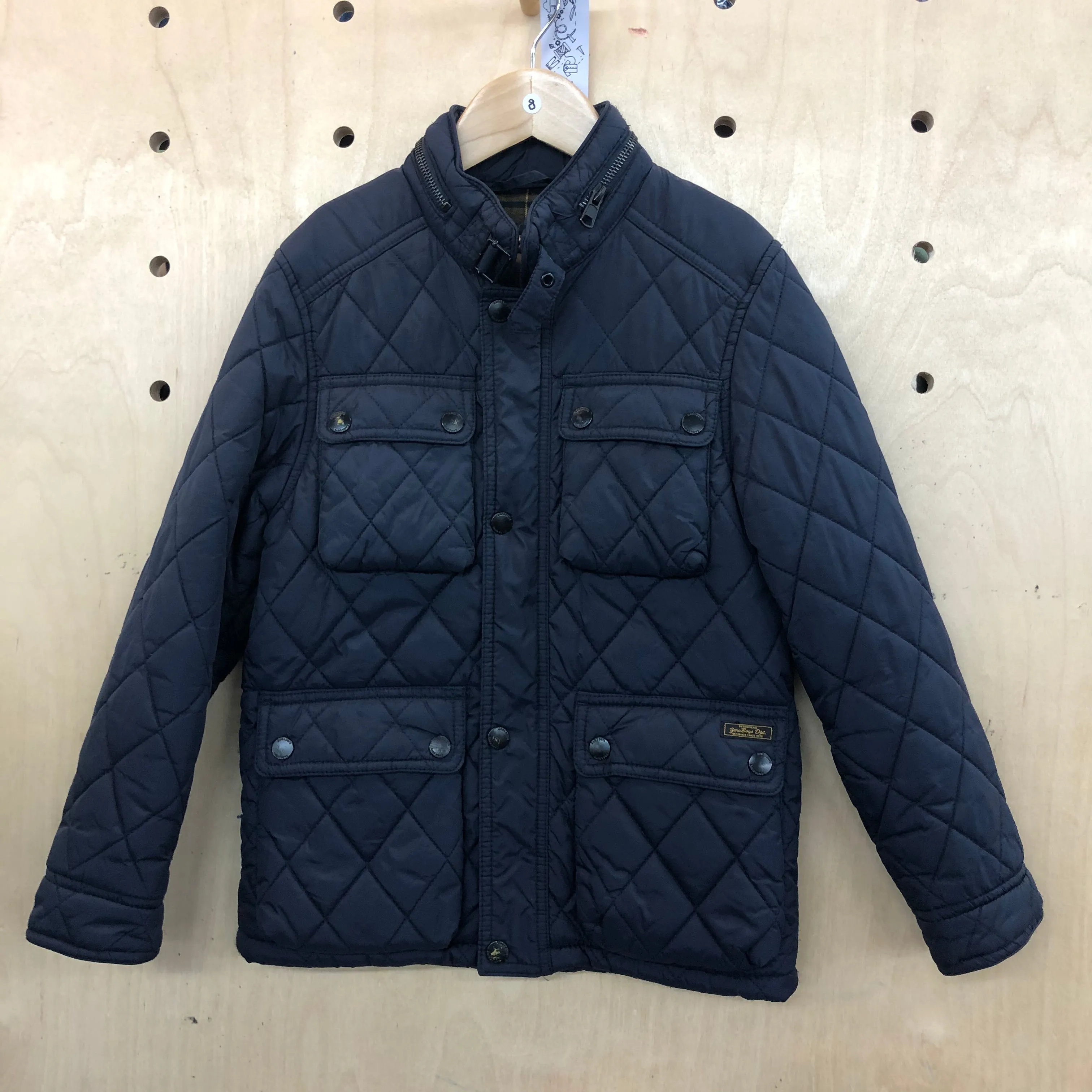 Zara Navy Blue Quilted Light Puffer Jacket  Age 8