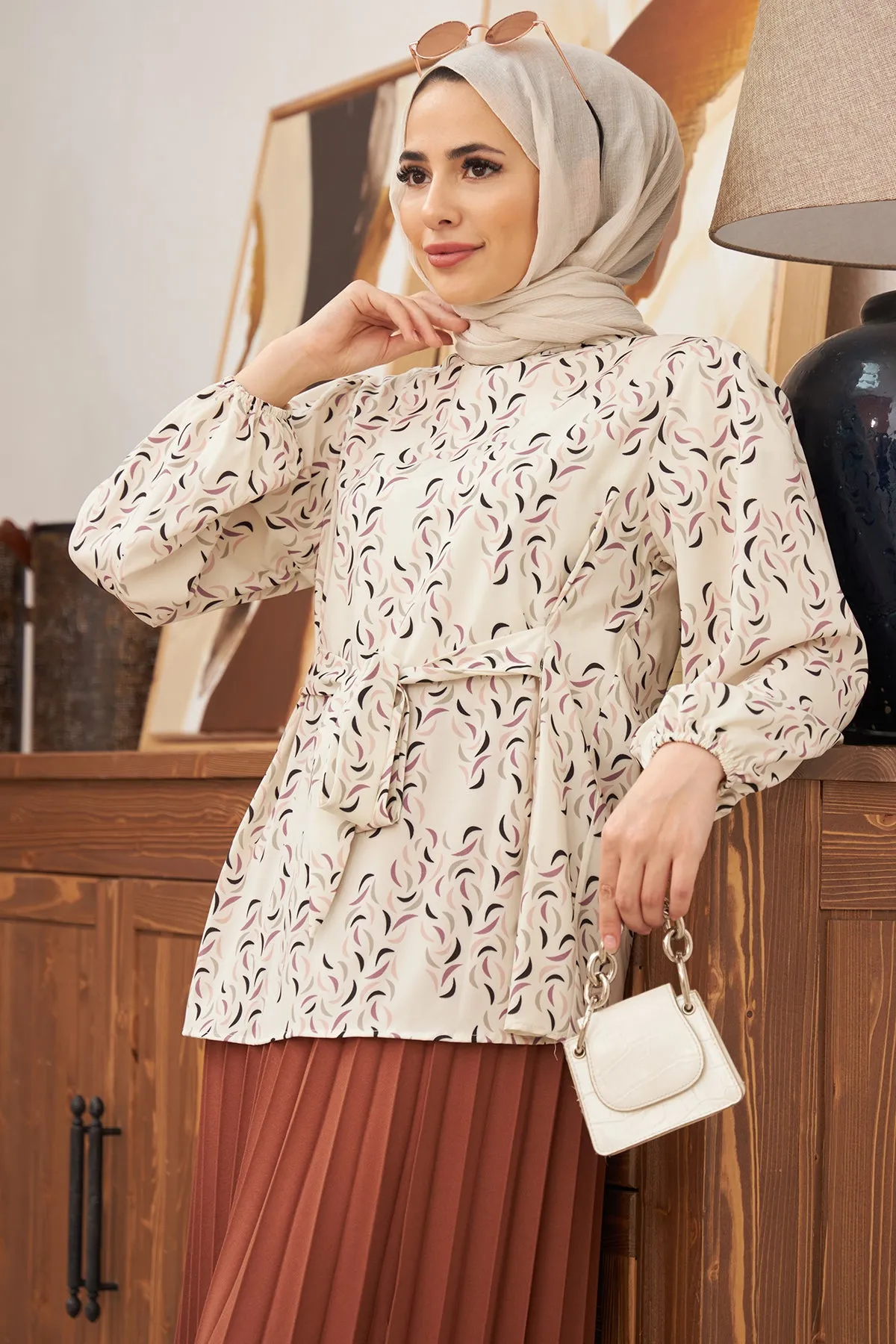 ZRF Women Patterned Skirt Suit - Ecru - Haarlem